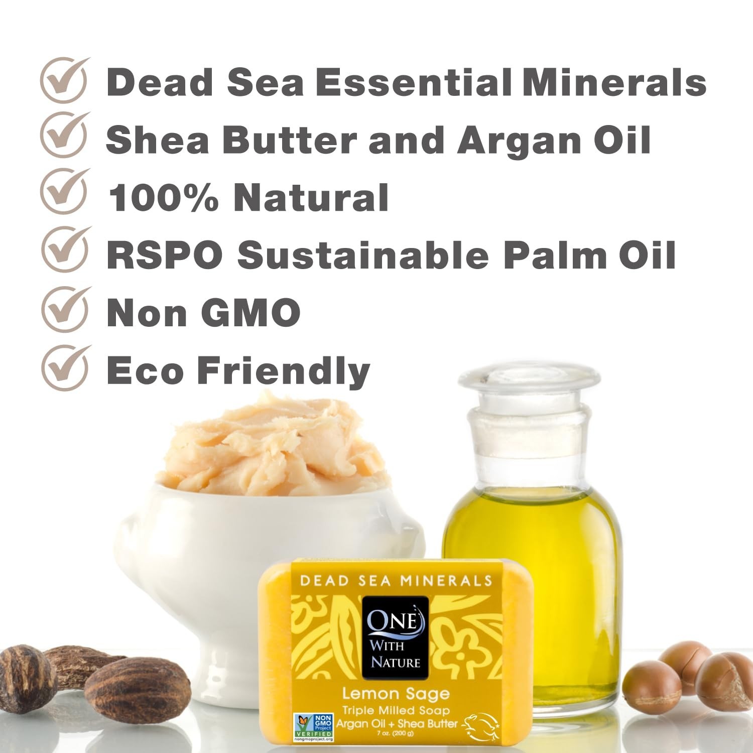 Dead Sea Mineral Lemon Sage Soap 3-Pack – Purifying & Exfoliating for All Ski…