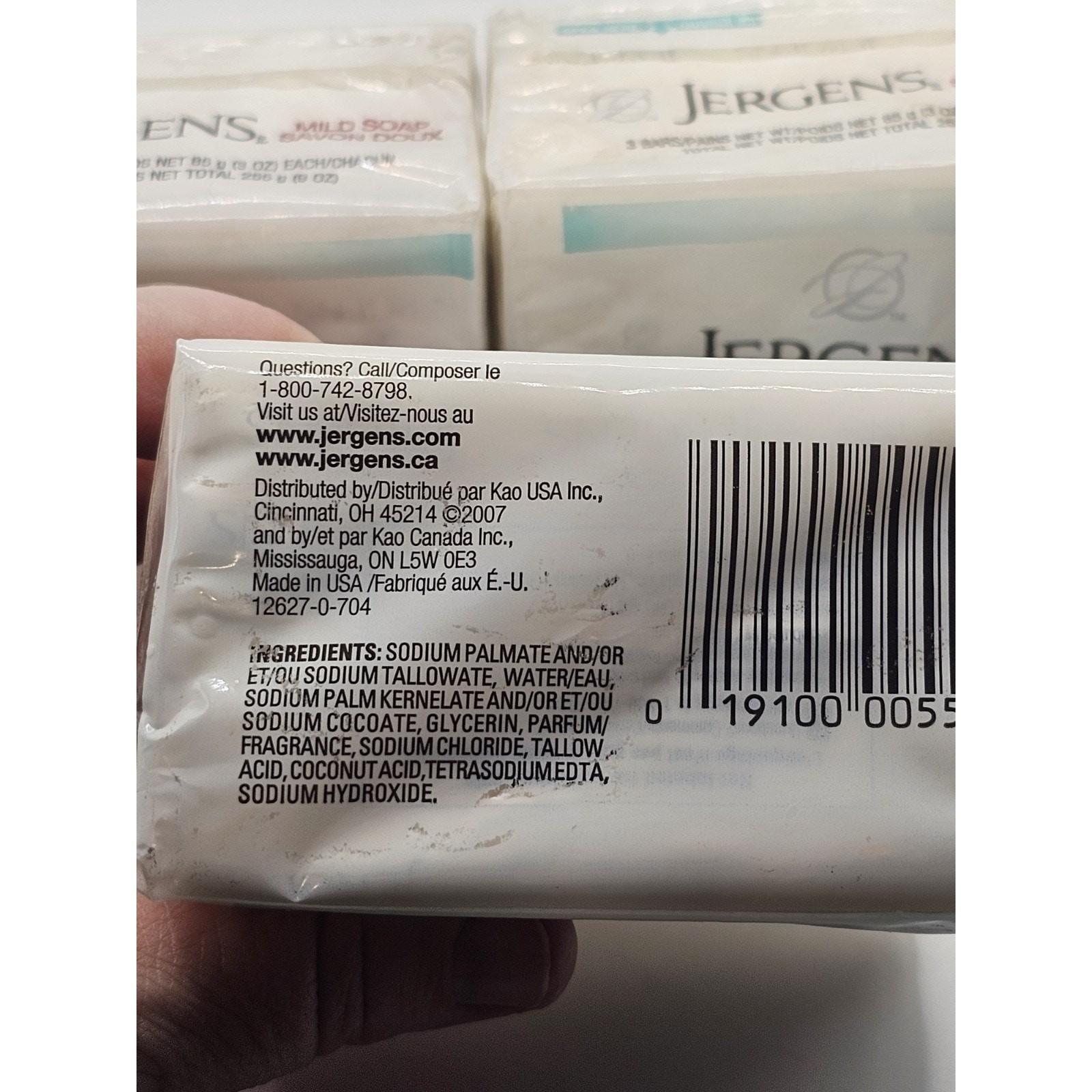 3 Packs Jergens Mild Bar Soap 3 Bars 3 Oz (9 Bars Total)