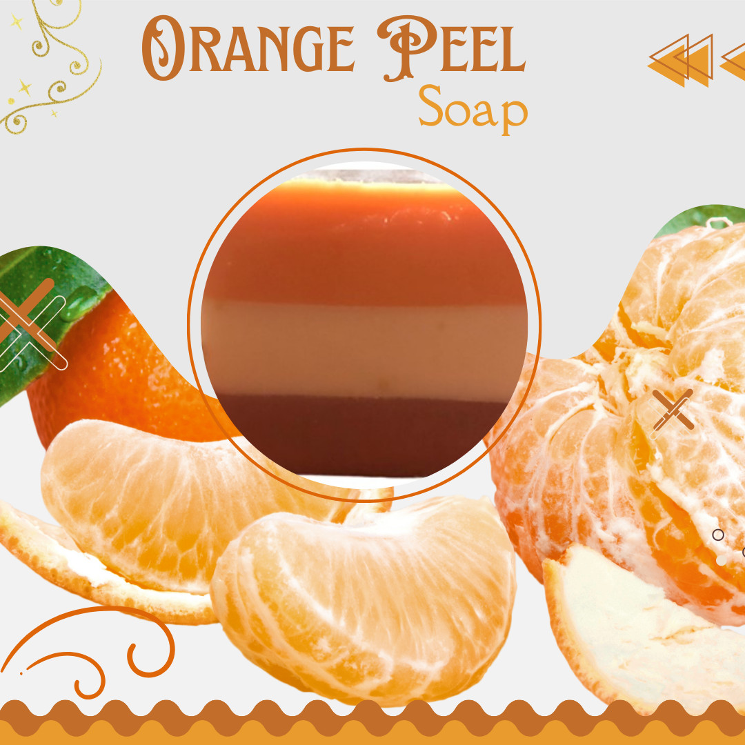 Handmade Orange Peel Soap. Nourishes and Exfoliates.