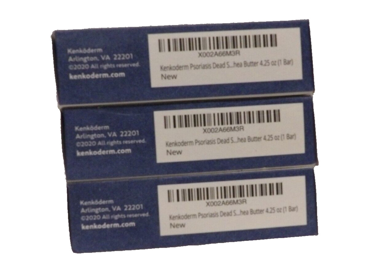 (3) Kenkoderm Psoriasis Dead Sea Mud Soap with Argan Oil & Shea Butter FREE SHIP
