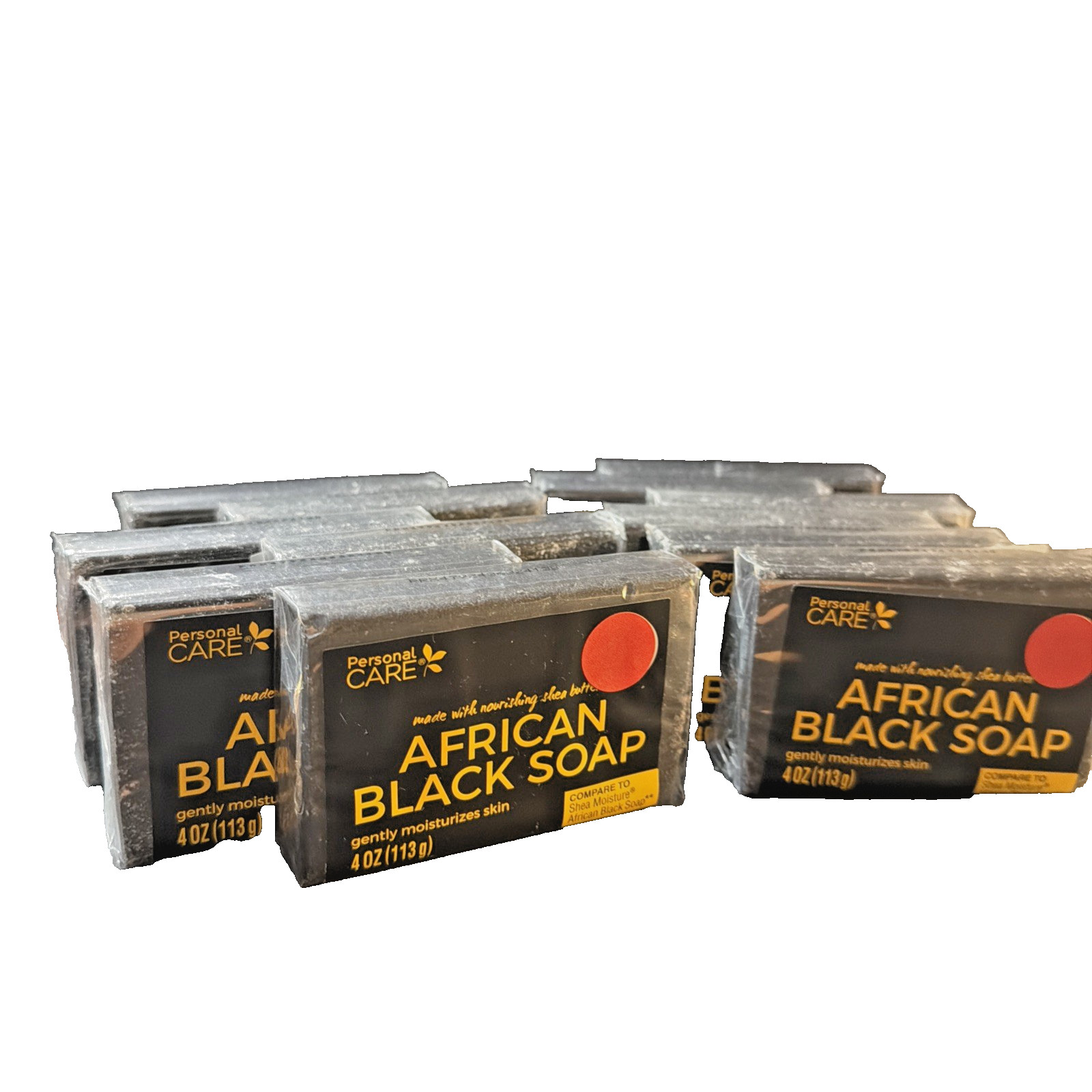 (12) Personal Care African Black Soap with Shea Butter Compares To Shea Moistur