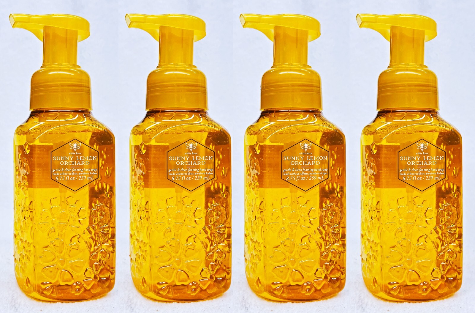 4 Bath & Body Works SUNNY LEMON ORCHARD Gentle Foaming Hand Soap 8.75 oz