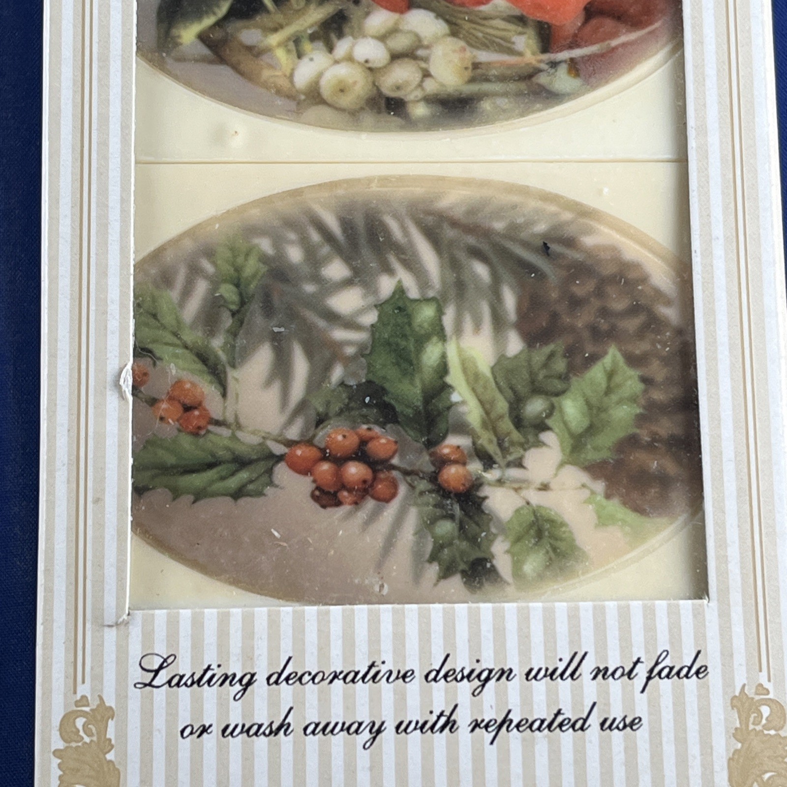 Poppy Berries Designer 2 Soap Bars Greenbrier International Floral Design x2pkg