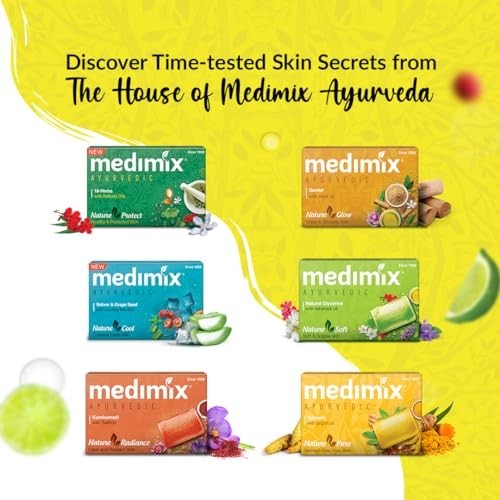 Medimix Lime Moringa Soap 125g Ayurvedic Herbal Bath Bar Vegan 5Pc Pack