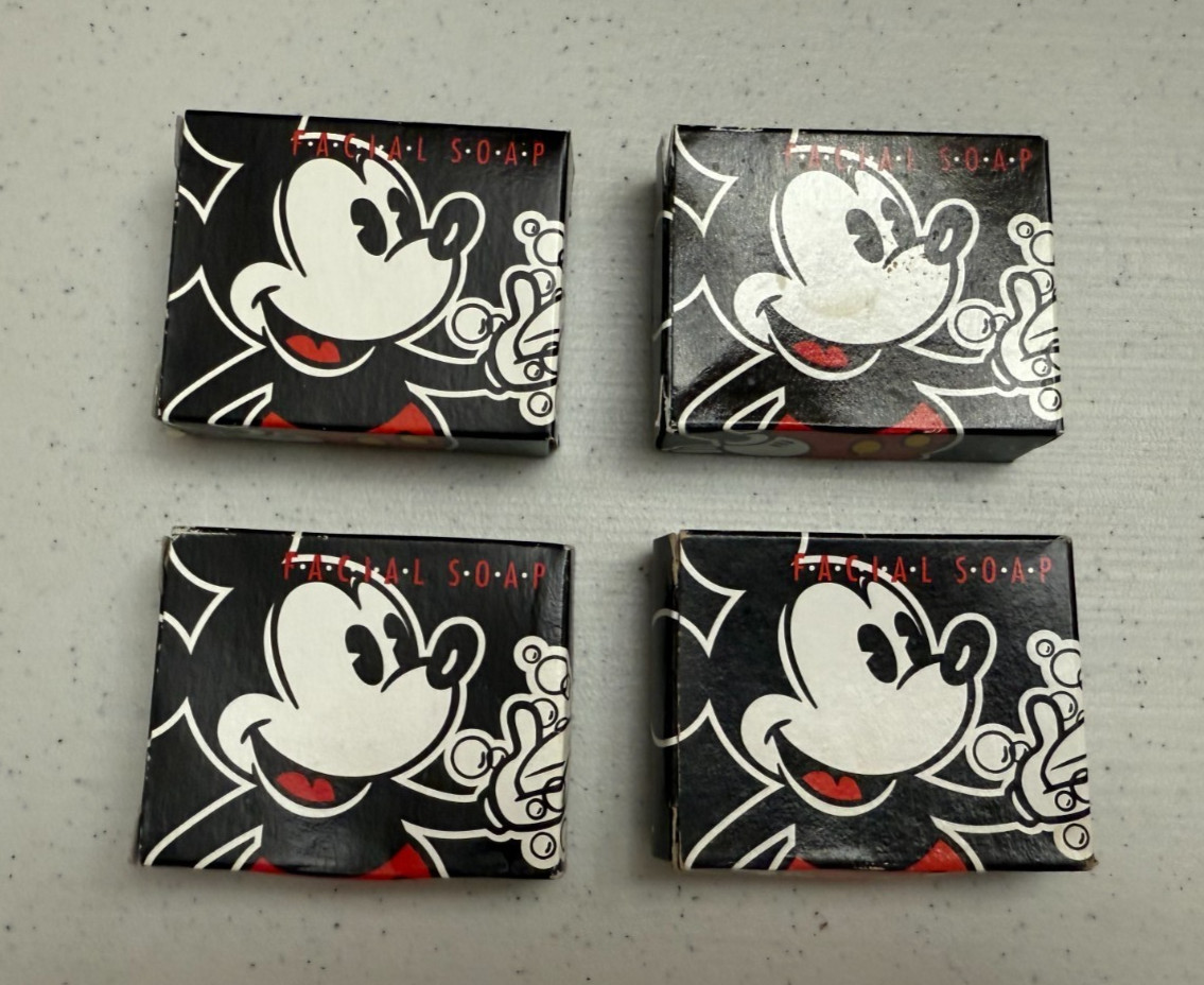 Walt Disney Resorts Lot Of ( 8) 4 Facial & 4 Bath Bar Soap Mickey Mouse 1955