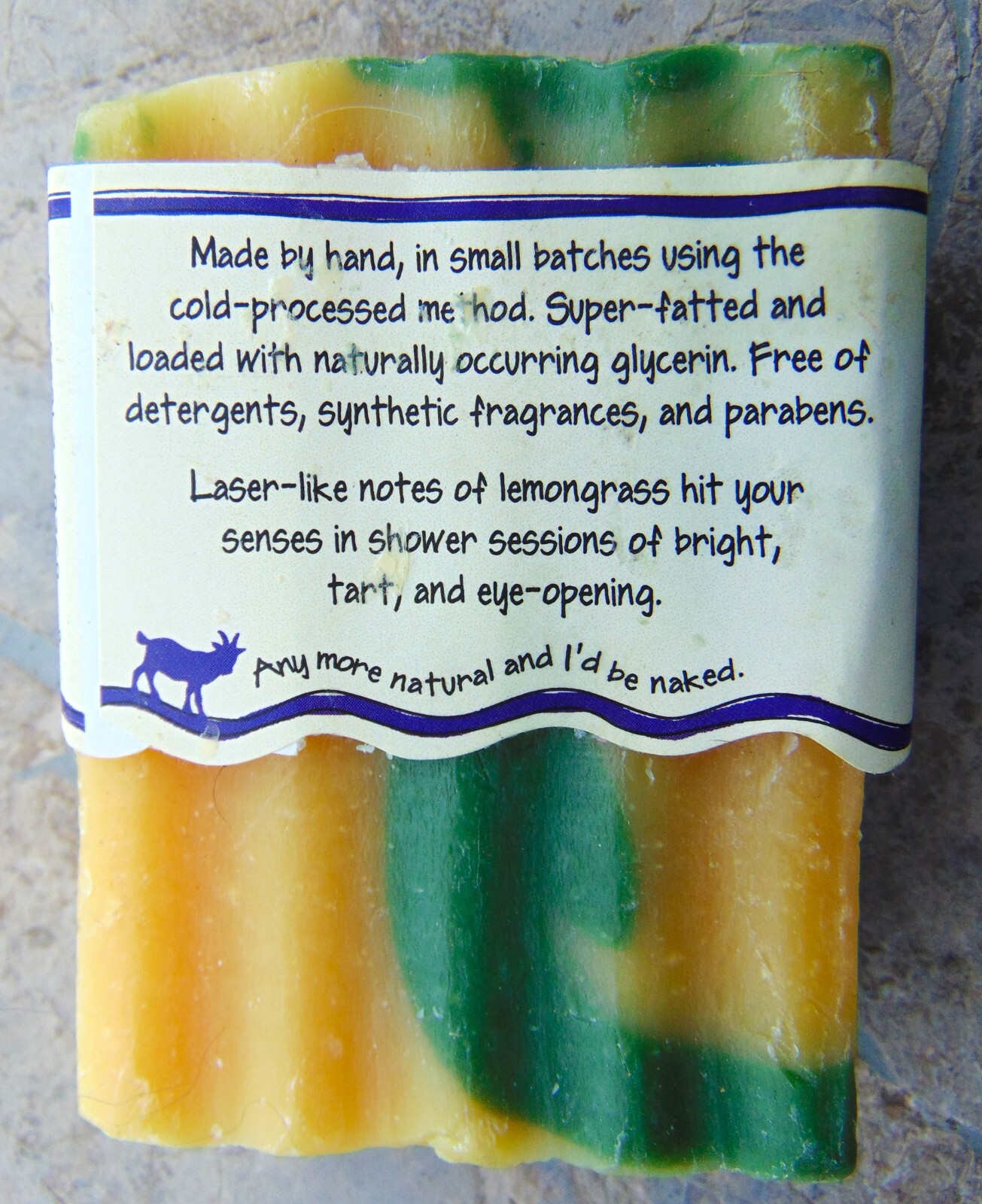 ZUM BAR GOAT’S MILK SOAP ~ LEMONGRASS ~ 3 OZ. ~ MADE IN THE USA~ BRAND NEW