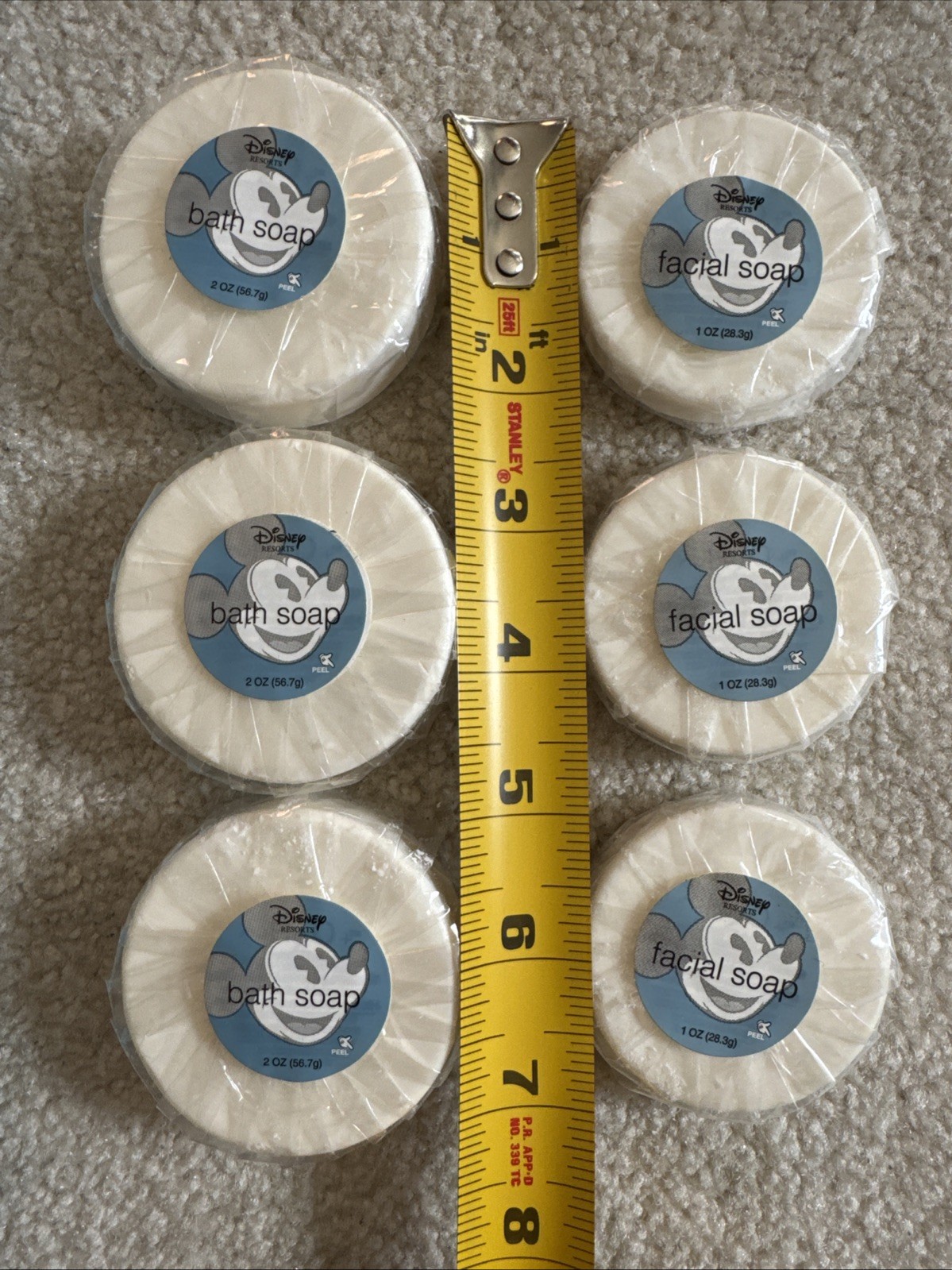 Disney Resorts 3 Bath Soap Bars 3 Facial Soap Bars