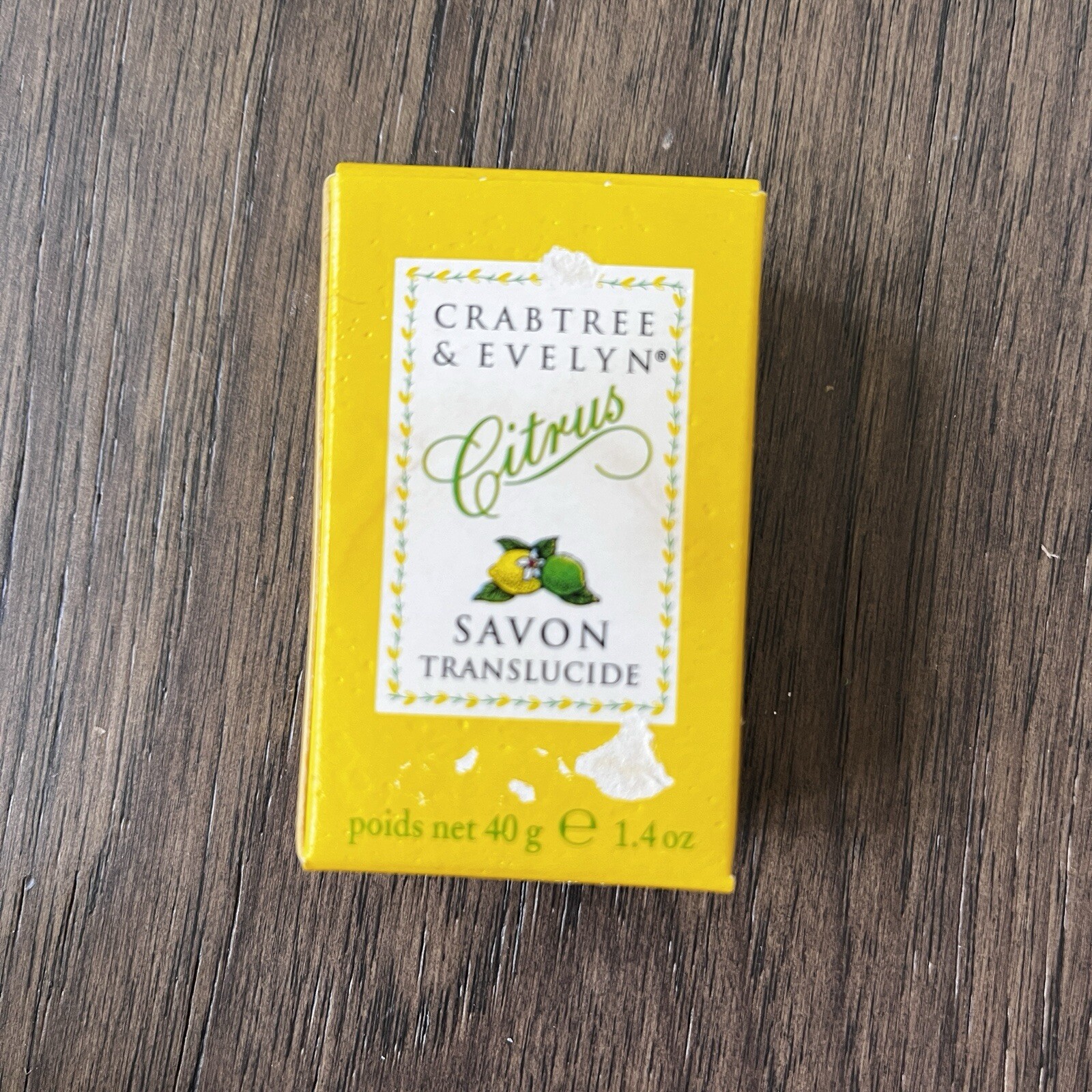 Vintage Crabtree & Evelyn Citrus Bar Soap 1.4 oz NIB