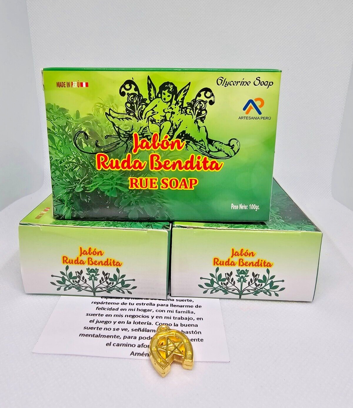 JABON DE RUDA ATRAE BUENA SUERTE DINERO EXITO GRATIS AMULETO ORACION 1PC
