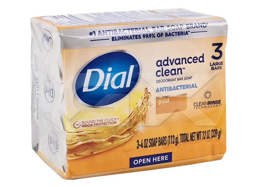 Dial Advanced Clean Gold Antibacterial Deodorant Soap Bar Body Wash 6 x 113g