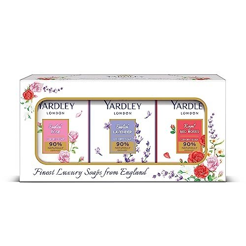 Yardley Lavender Rose Red Roses Luxury Soap 100g Pack of 6 Bath Bars FS