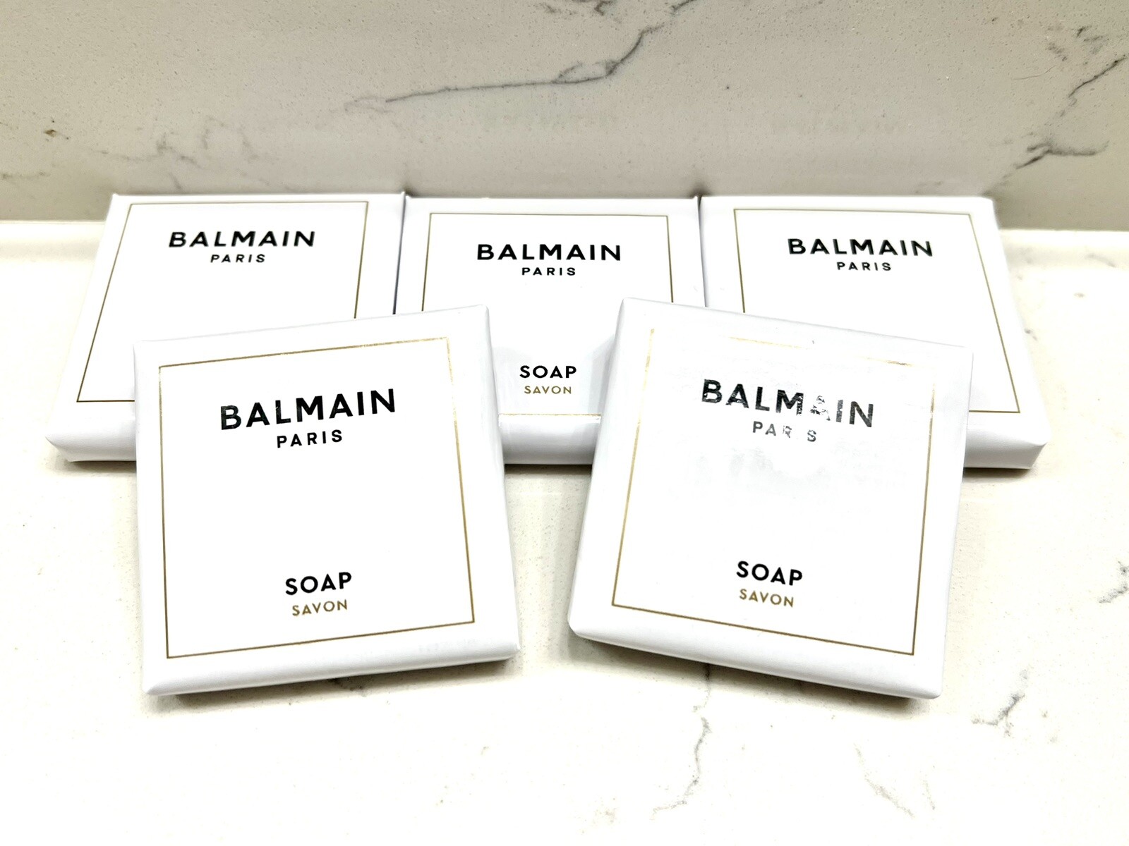New BALMAIN Paris Face & Bath Soaps – Set of 5 pcs.