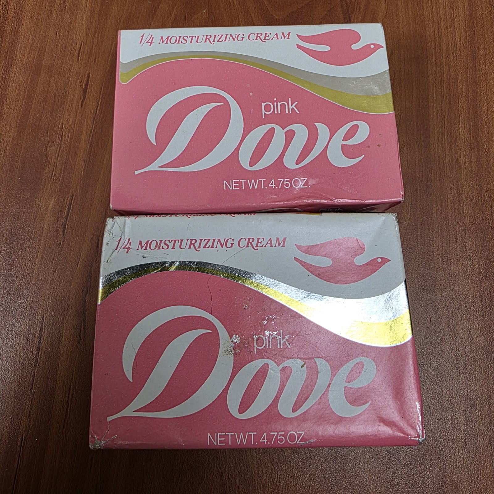 Lot of 3 Vintage Pink Dove Bath Size Soap Bars 1/4 Moisturizing Cream NOS