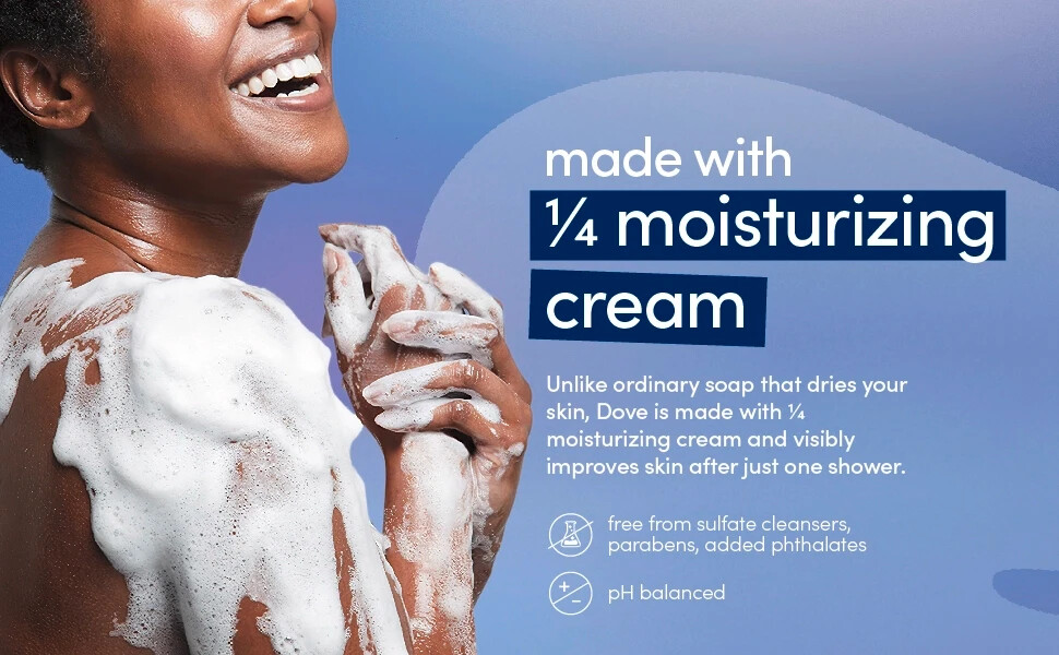 Dove Soap Original 1/4 Moisturizing Cream Beauty Bar 3.75 oz., 16 Bars