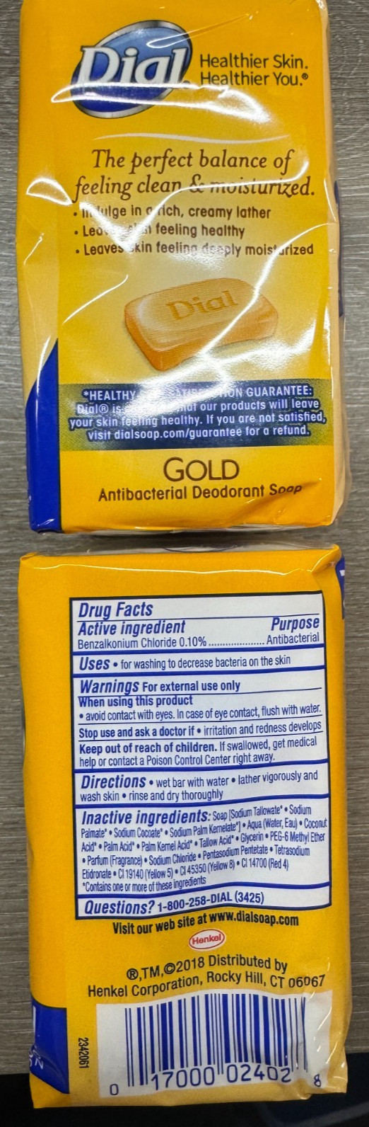 2 Dial PACKS OF 3 Gold Antibacterial Deodorant Soap 4 OZ EACH BAR NEW SEALED