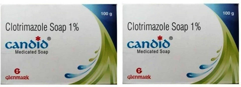 Candid Soap Anti-fungal Bathing Bar 125g by Glenmark PACK OF 2 FREE SHIP