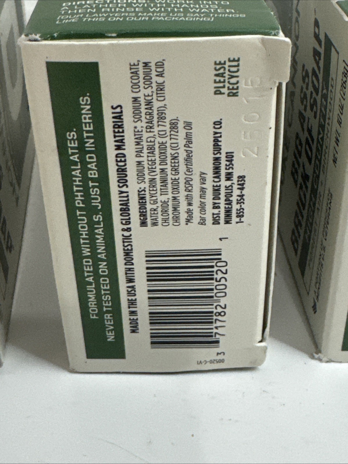 3x- Duke Cannon Big Ass Brick Soap High Country 10oz Benefits Vets New Scent