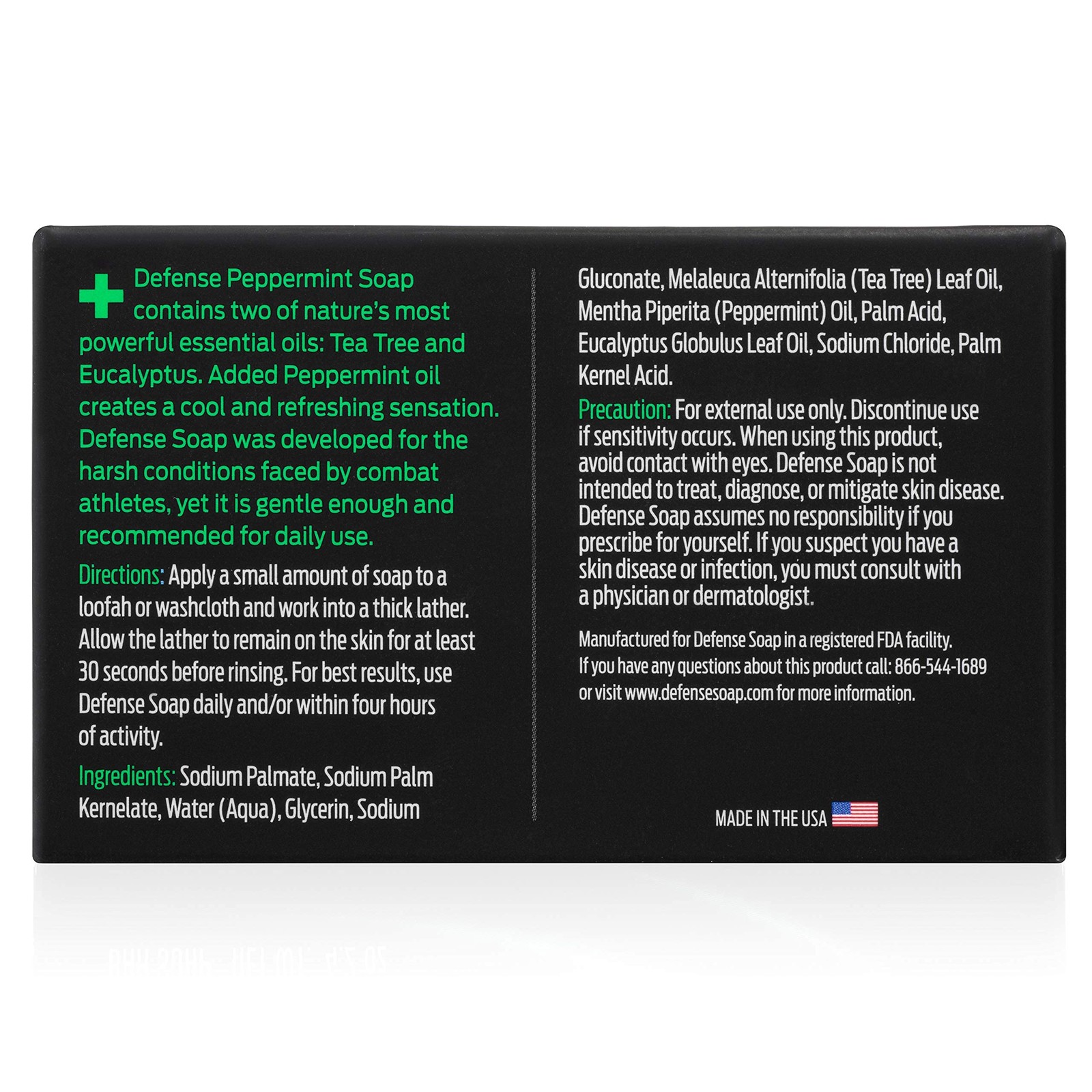 Defense Soap 2pk All Natural Peppermint Bar for 4.2 Ounce (Pack of 2)
