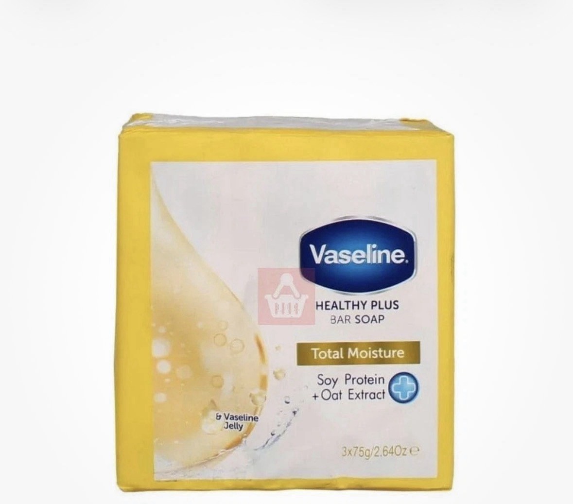 Vaseline Healthy Plus Total Moisture Bar Soap Soy Protein Oat Extract 3x75g