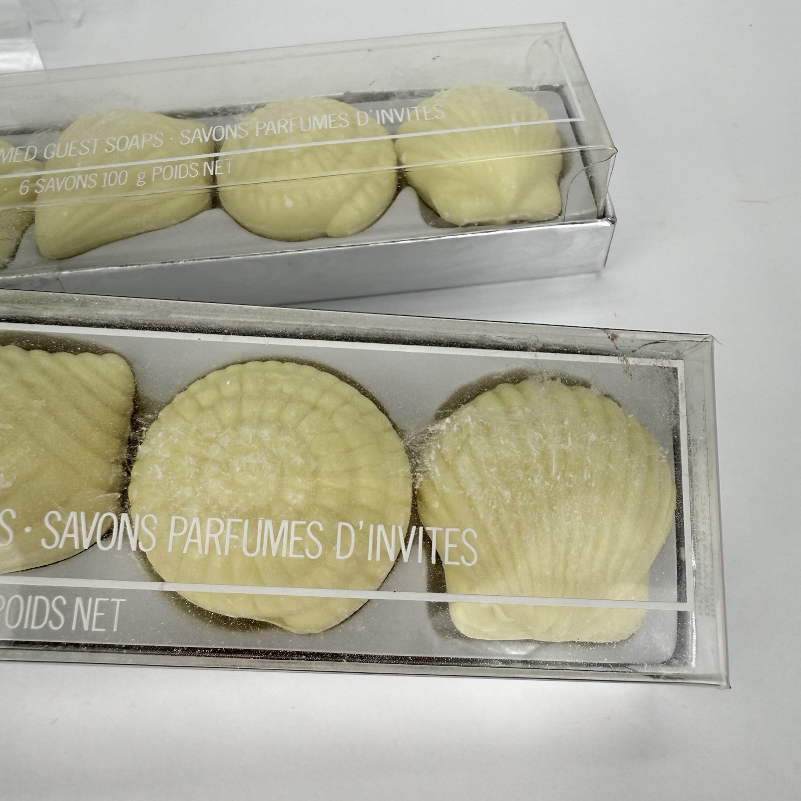 Vintage DeLaGar Mini Soaps Seashell Shaped Coastal Cottagecore Boxed Set Yellow