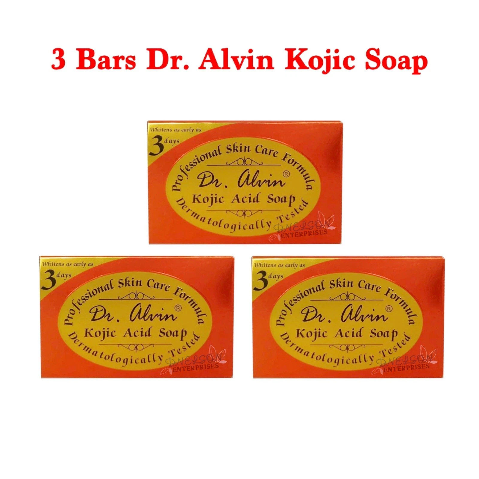 3 X Dr Alvin Kojic Acid Soap from Professional Skin Care Formula 100% Authentic