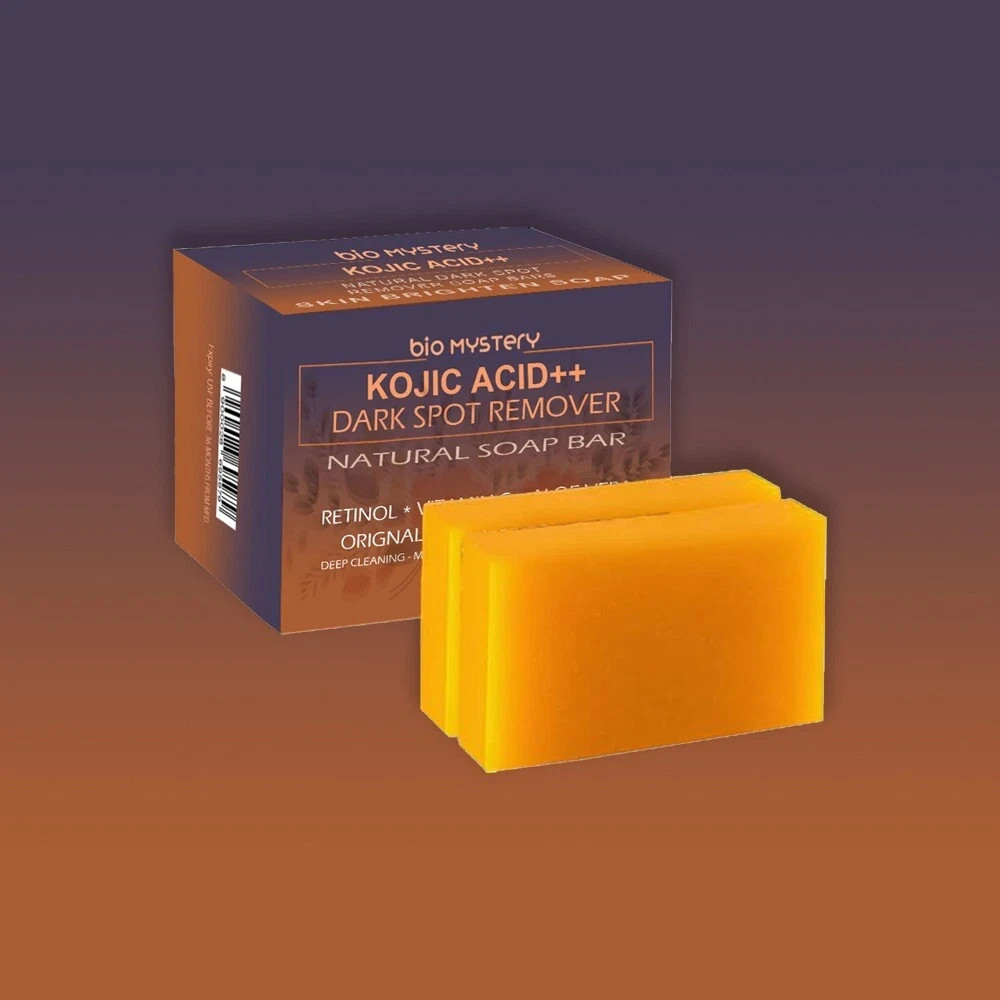 Kojic Acid Natural Soap Retinol, Aloe vera, Turmeric 2x 100g -Fast Ship & Free