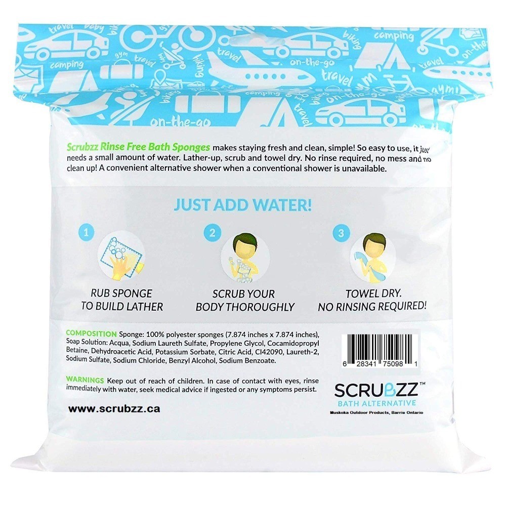 Disposable No Rinse Bathing Wipes All-in-1 Single Use Shower Wipes Simply Dampen