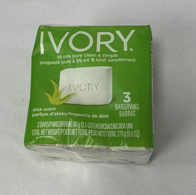 NOS Ivory Bar Soap Simple Soft Smooth Skin Aloe Vera – Package Of 3 – 3oz Bars