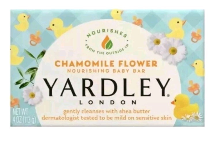 NEW 🐣 Yardley London (6 Bars) 4 Oz. (113g) 💙CHAMOMILE FLOWER💙 Nourishing Baby