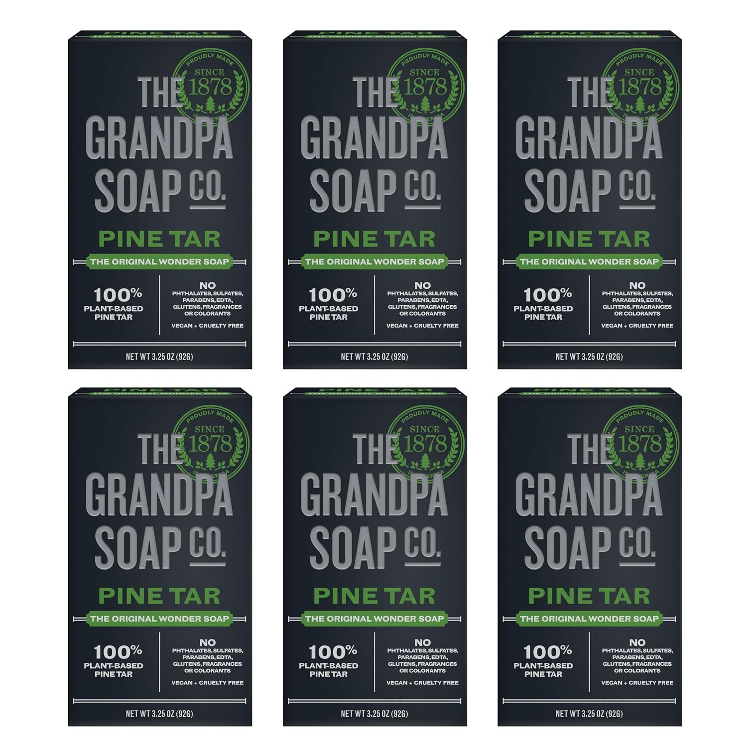 Natural Pine Tar Oil Bar Soap for Men 3.25 Oz Pack of 3 Pine Tar Men’s Soap