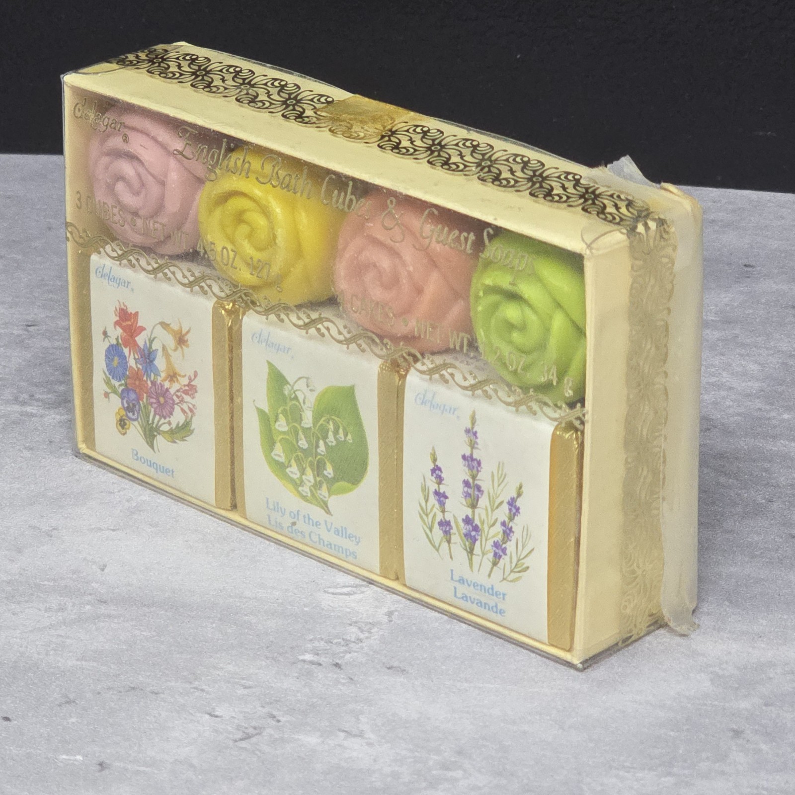 Vtg Delagar Bath Cubes Salt Soaps New Old Stock Made In The USA