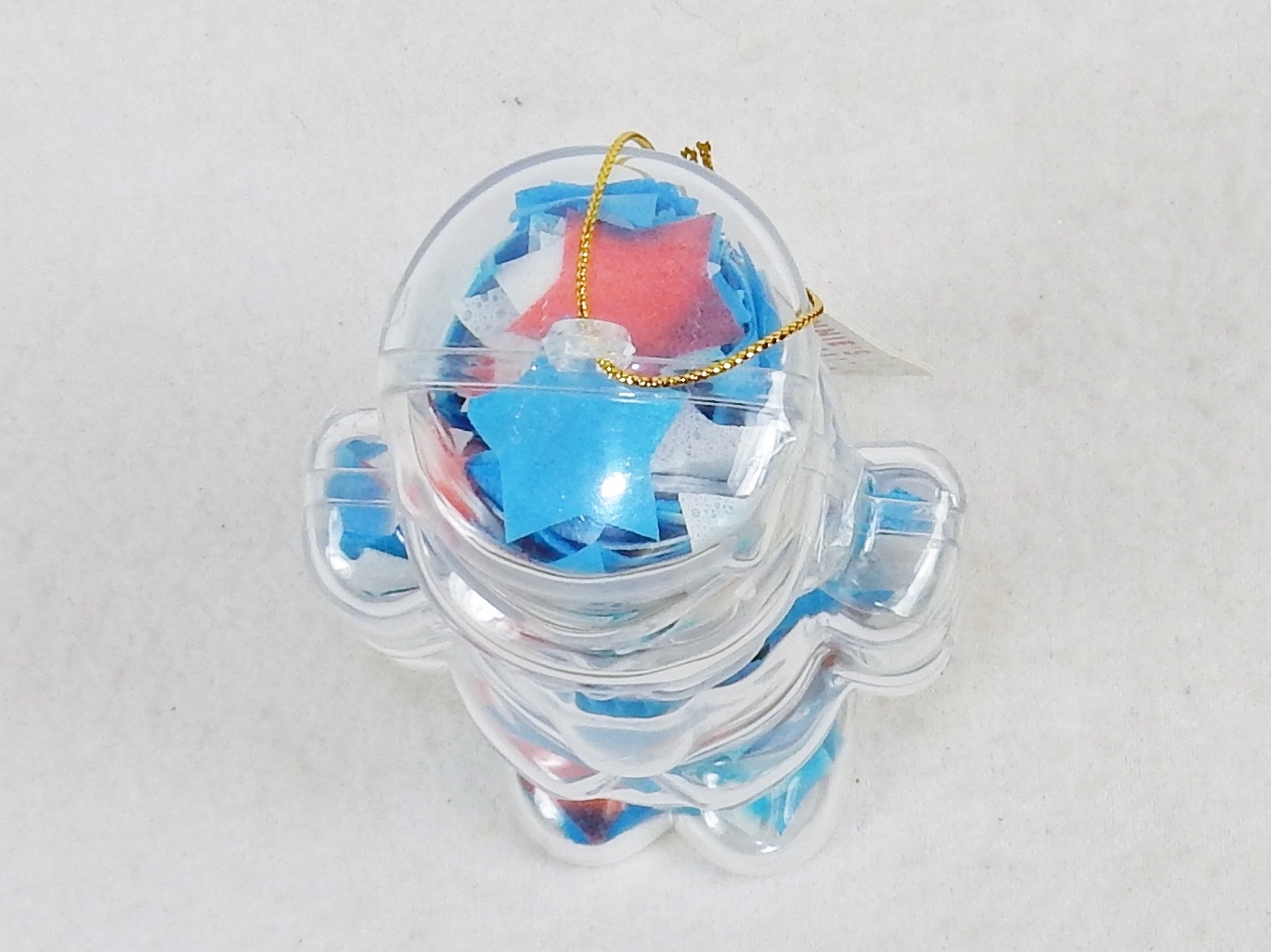Toy Soldier Shape Bath Soap Ornament w/Colorful Confetti, Stocking Stuffer