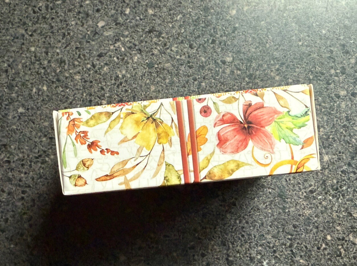 Michel Design AUTUMN BOUQUET – FALL LEAVES & FLOWERS Shea Butter Soap Bar 4.5 oz