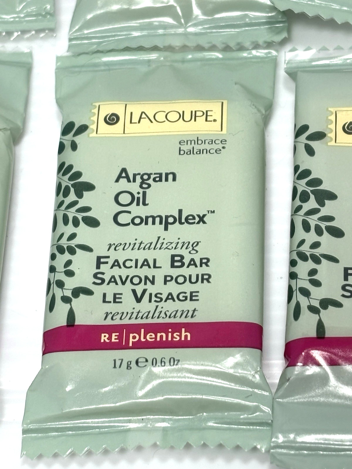 LaCoupe Argan Oil Complex Revitalizing Facial Bar Soap 17g Travel Size 10pcs
