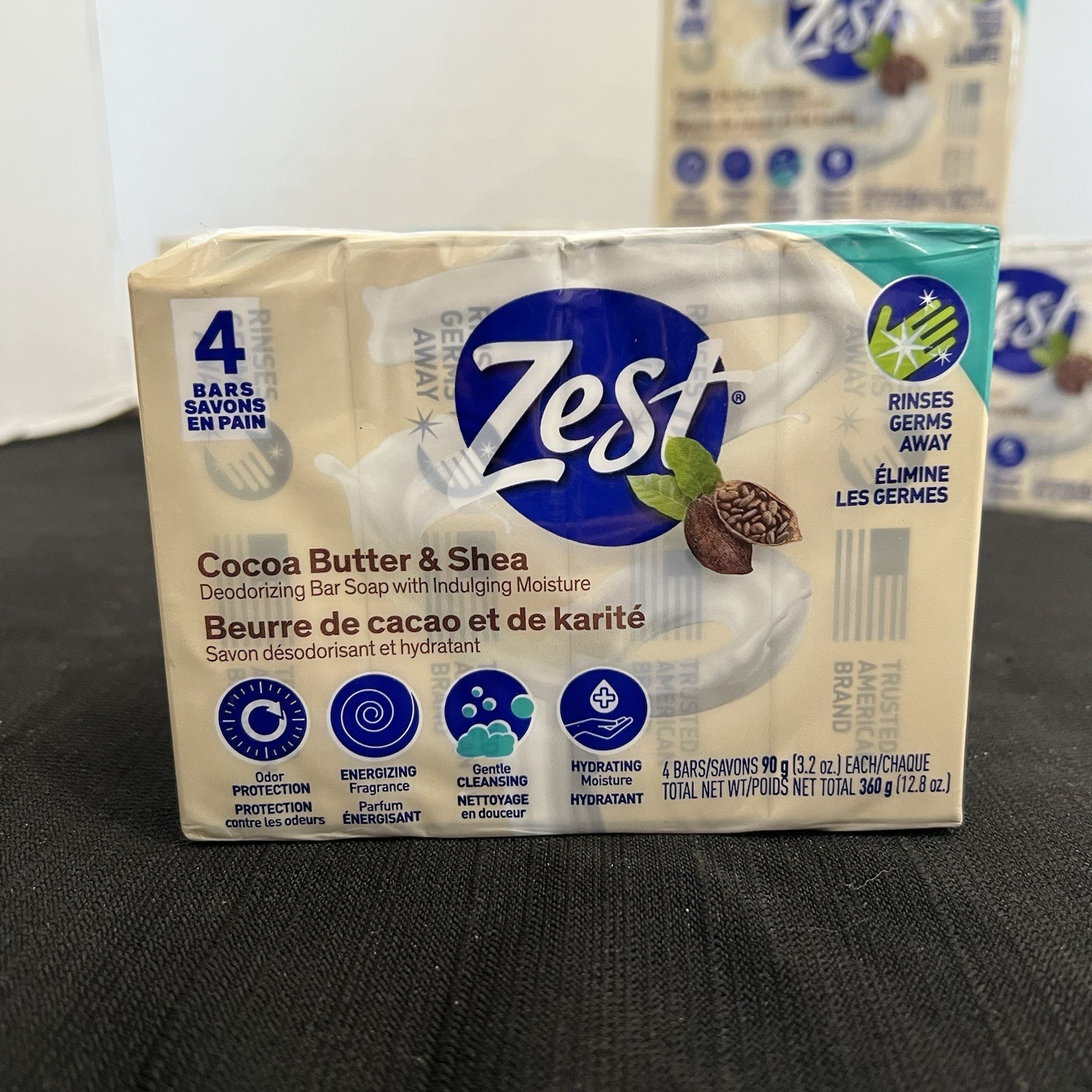 20 Zest 3.2oz Each COCOA BUTTER & SHEA Hydrating & Deodorizing Bar Soap