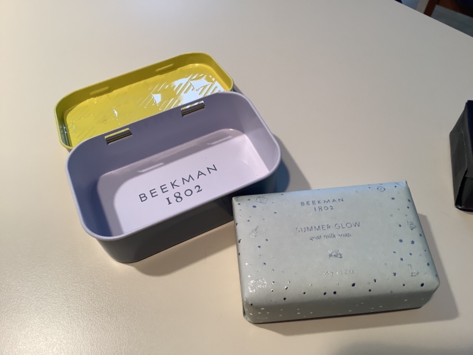 Beekman1802 Goat Milk Soap Bar SUMMER GLOW 3.5 Oz w/Tin & Fresh Air Lot 2