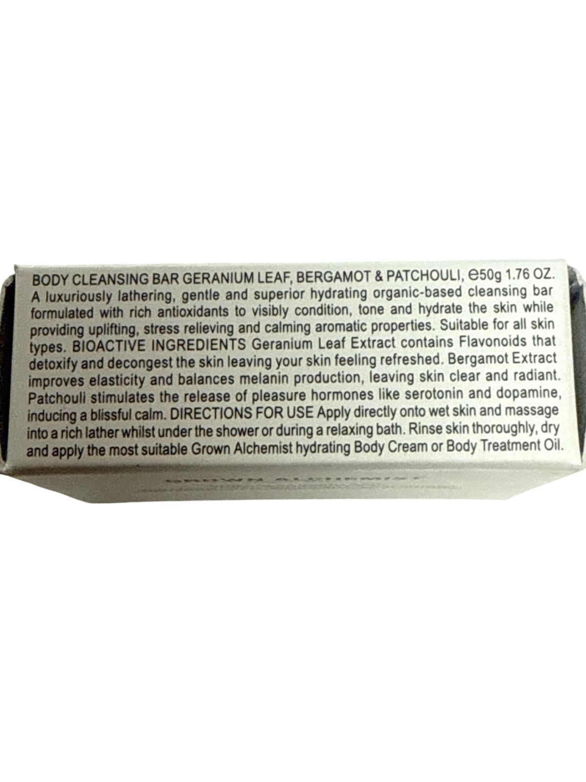 Grown Alchemist Body Cleansing Bar Geranium Leaf Bergamot Patchouli Lot of 2 NEW