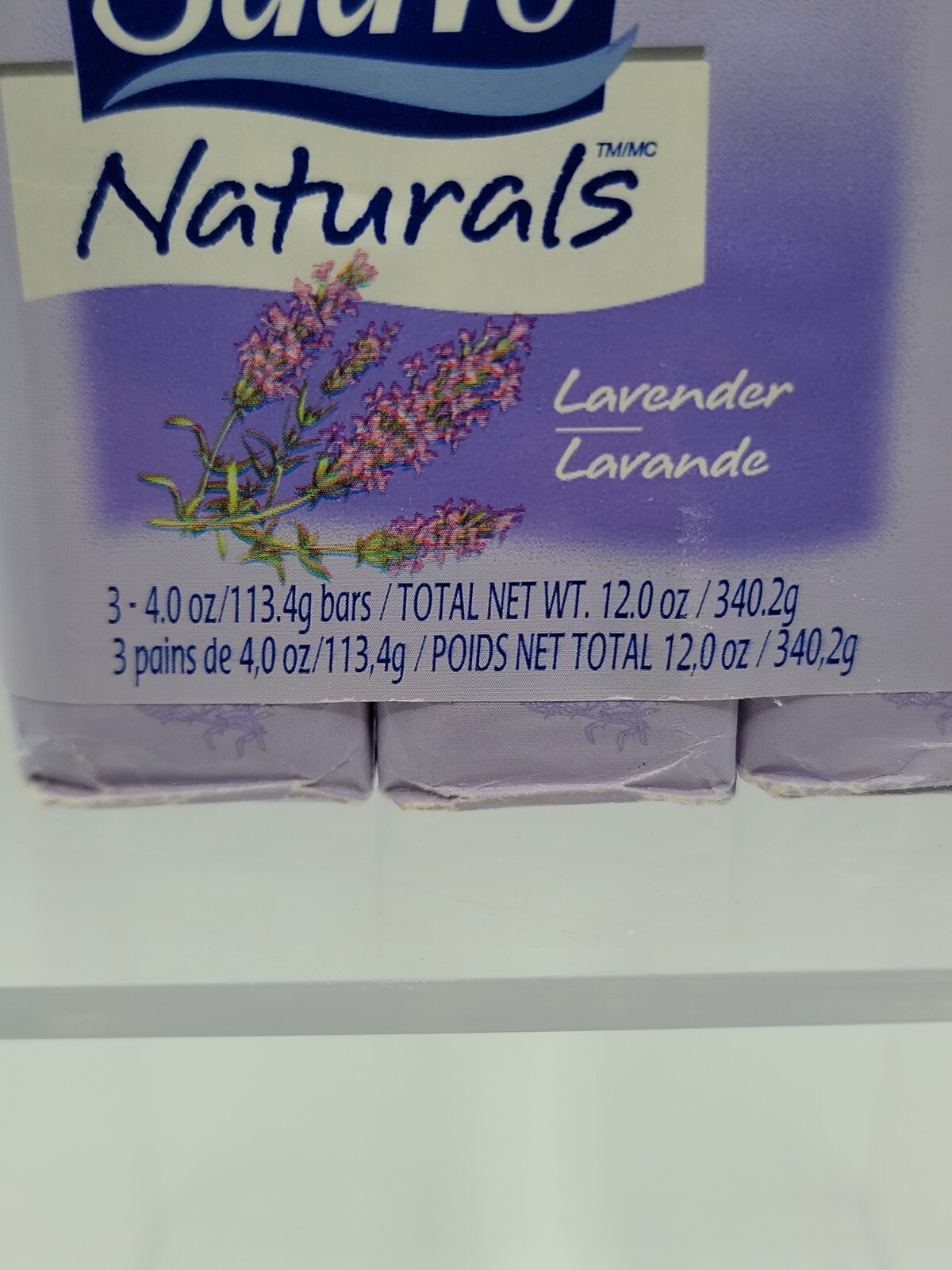 Suave Naturals Soap With Alo Vera & Vitamin E Lavender Fragrance 3 Bar Pack NOS