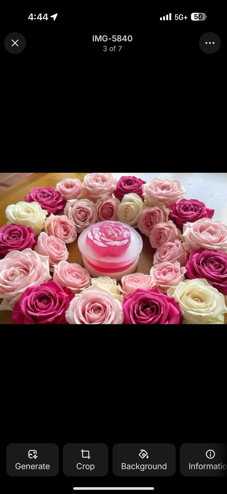 Floral Rose Scented Flower Shaped Body Bar Soap Pink White Unisex Regular Size