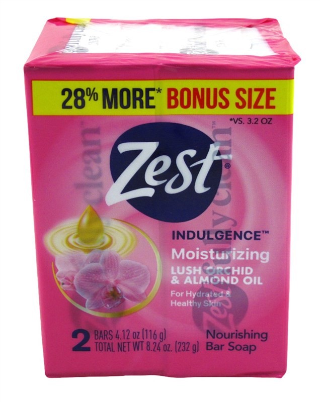 Zest Bath Bars 4.12oz 2 Count Lush Orchid & Almond Oil