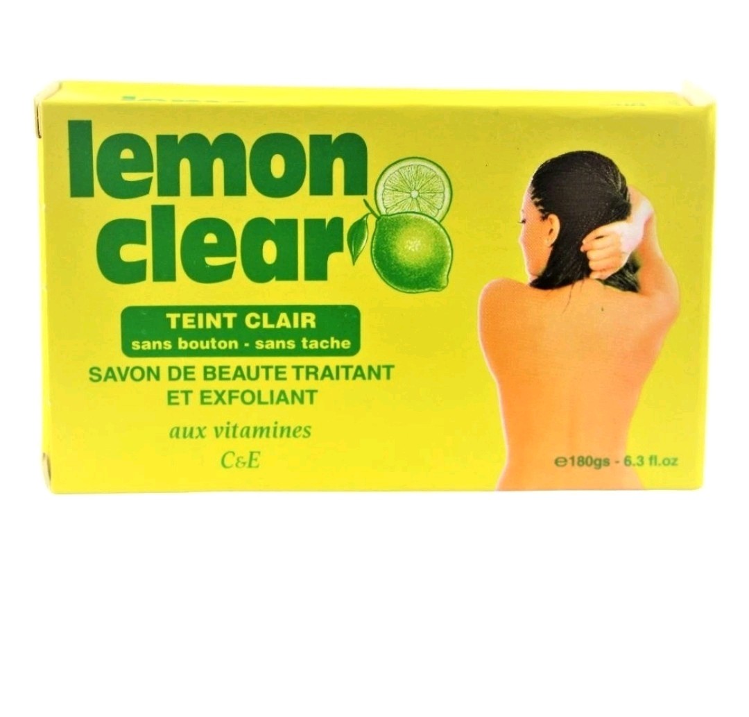 6ps Lemon Clear Treating & Exfoliating Beauty Soap With Vitamins C & E 180g Bar