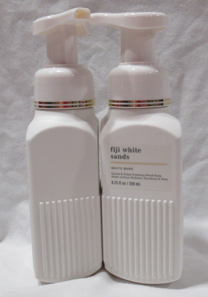 White Barn Bath & Body Works Foaming Hand Soap Lot Set of 2 FIJI WHITE SANDS