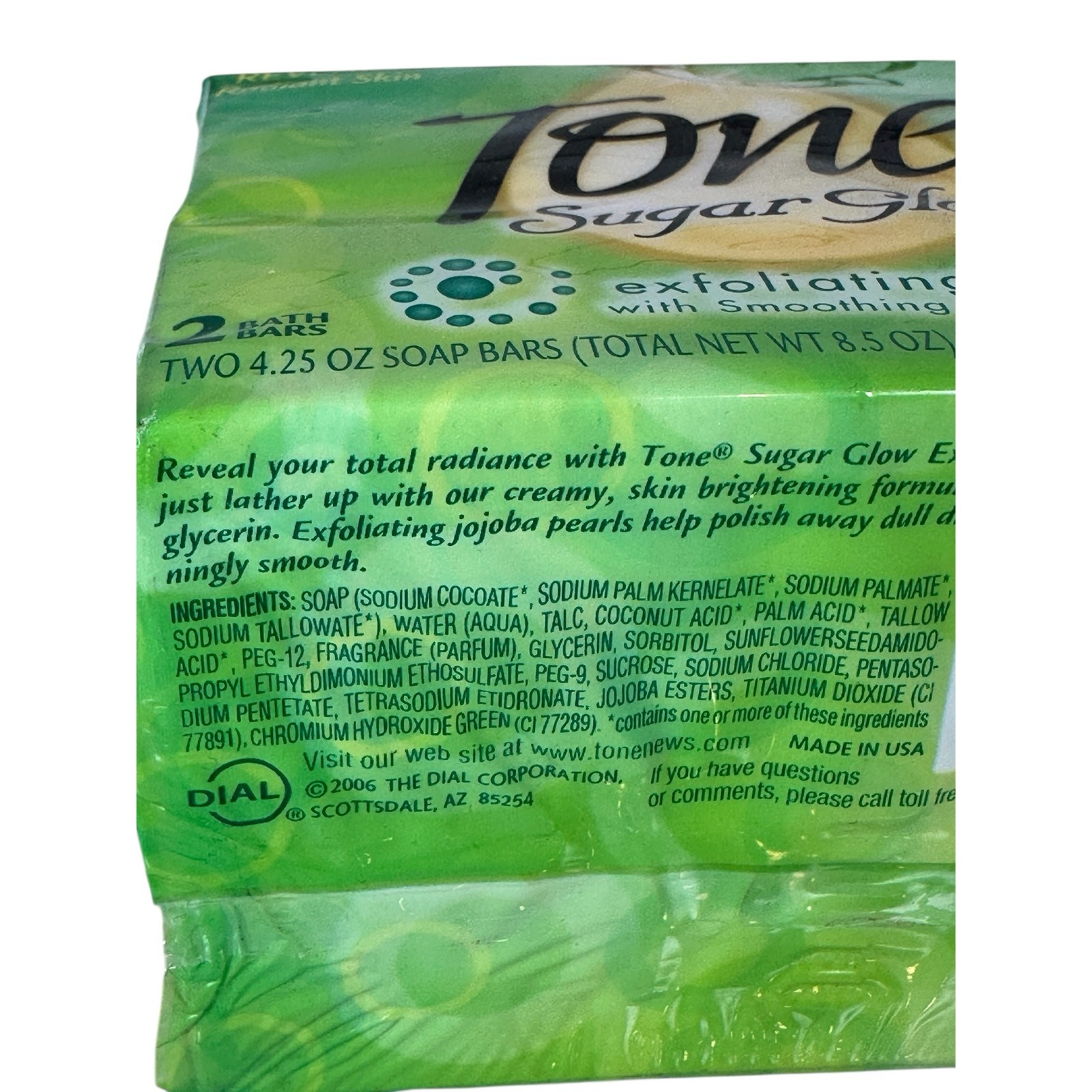 Tone Sugar Glow Exfoliating Bar Soap Duo 2pk Discontinued 8.5oz Sealed