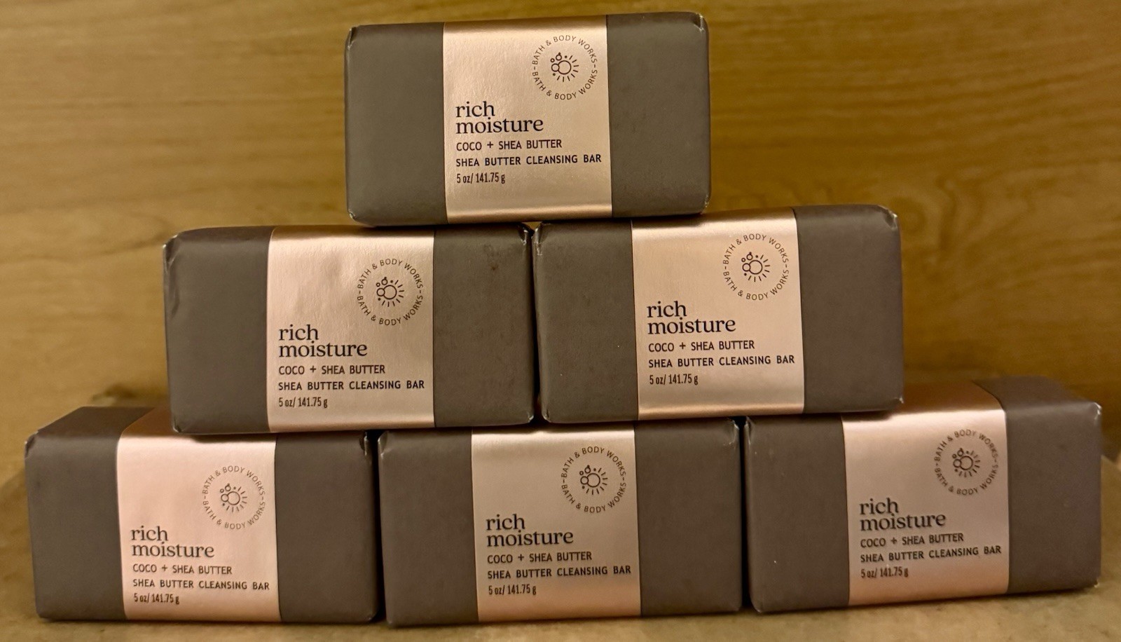 6 X New Bath & Body Works Rich Moisture Coco Shea Butter Cleansing Bar Soap 5oz
