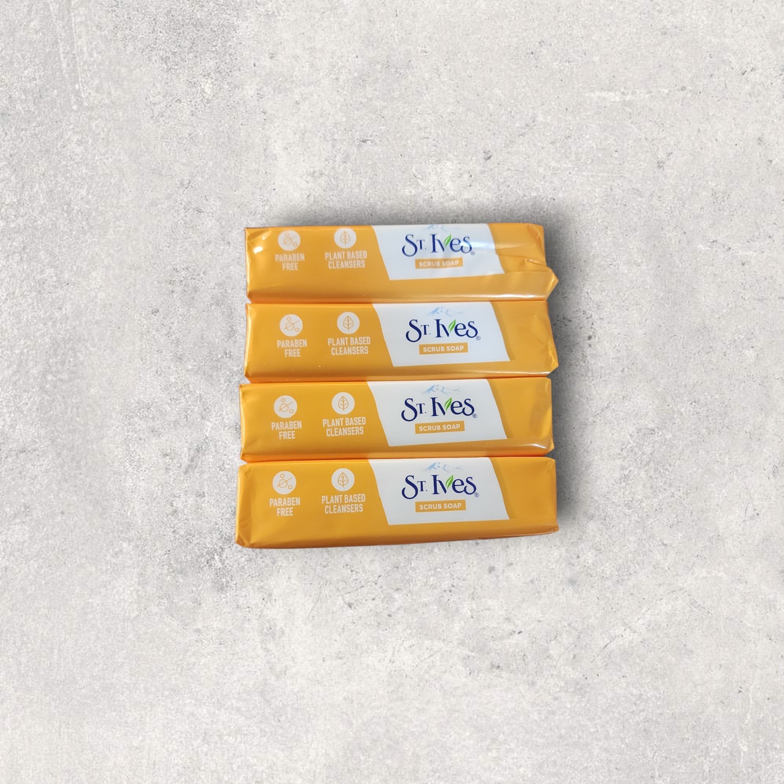 St Ives Scrub Soap Vitamin C & Orange 3.5 oz Bars 4-Pack New Sealed