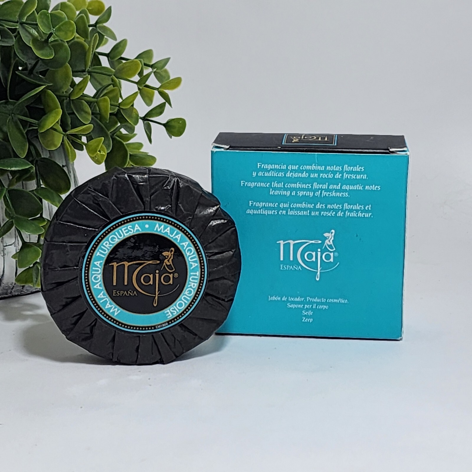 Maja Aqua Turquesa Perfumed Soap Bar Aqua Jabon Perfumado 3.5 oz