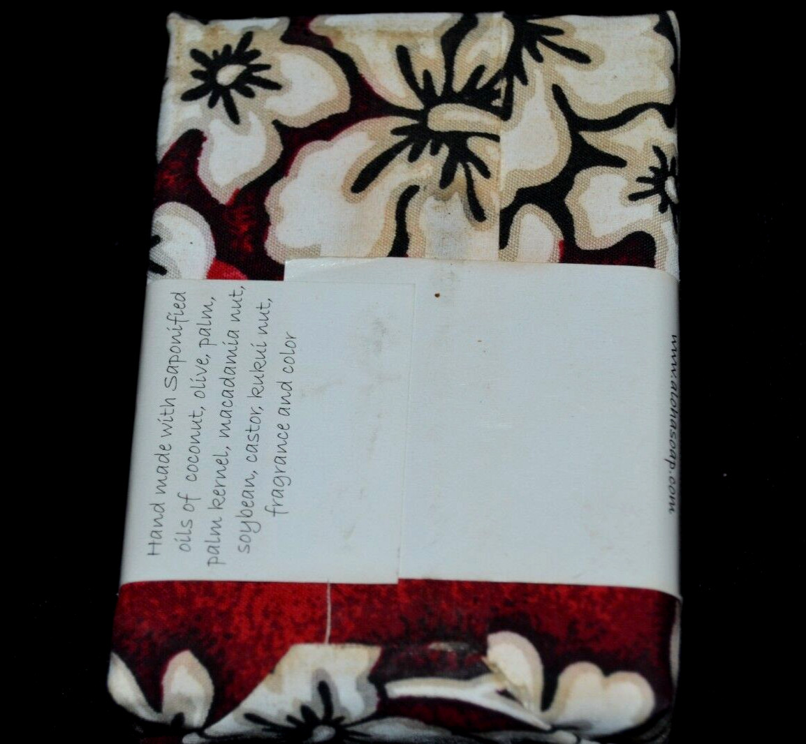 Hana Lima Hawaiian Soap Co. Made in Hawaii 3.5 oz Bar Hawaiian Print Cloth Wrap