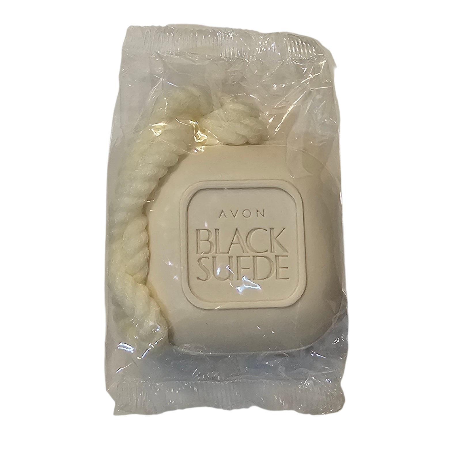 Vintage Avon Black Suede Soap On A Rope 5 oz 141g Men’s Bar Soap Sealed In Box