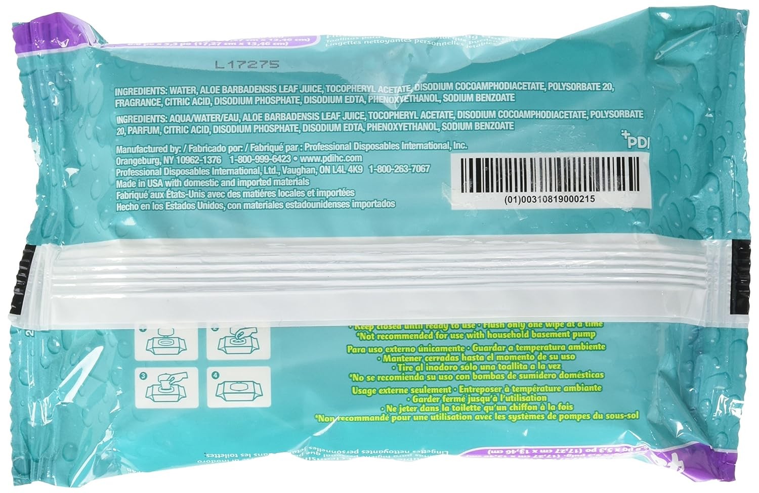 Flushable Personal Cleansing Cloths 48 Wipes