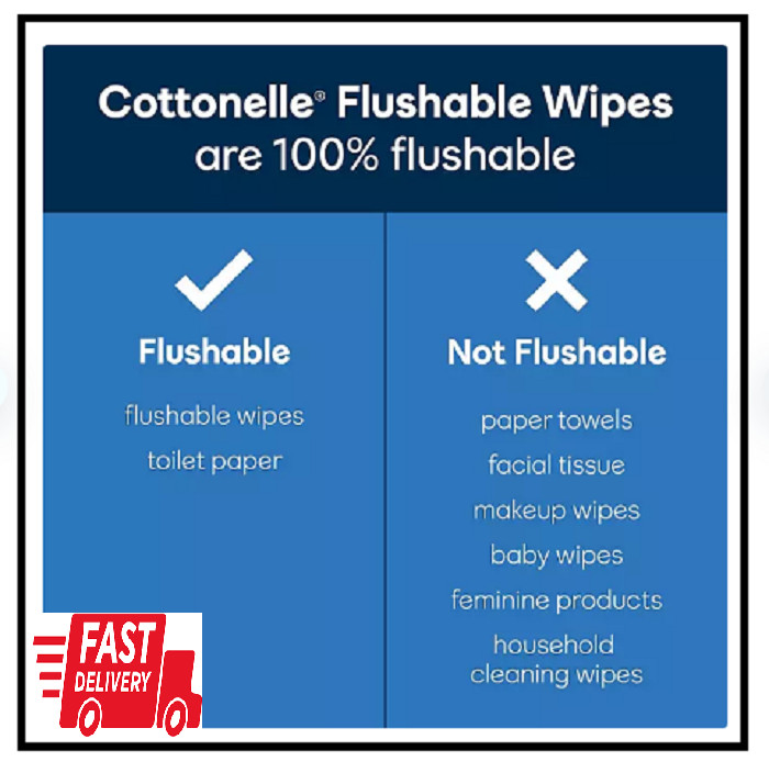 Cottonelle Flushable Wipes (504 ct.) Mega Value Free And Fast Shipping